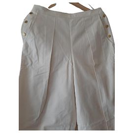 Pantalones de algodón Hermès Blanco roto