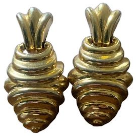 Autre Marque Trifari Gold-Tone Bee Earrings Golden