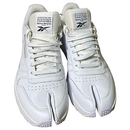 Maison Martin Margiela Maison Margiela x Reebok Sneaker Tabi in Pelle Bianca Bianco
