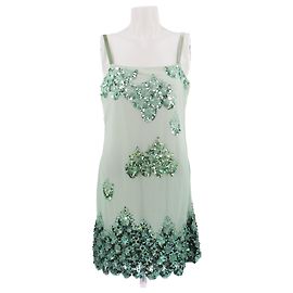 Blumarine Blugirl Kleid grün mit Pailletten Grün