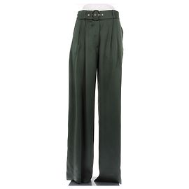 Zimmermann Pantaloni in seta verde Verde