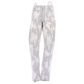 Jeans Dior grigi stampati in cotone Grigio