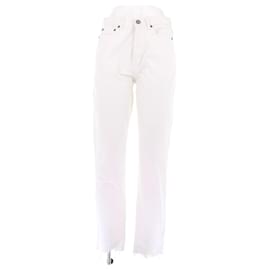 Vaqueros Saint Laurent blancos de algodón Blanco