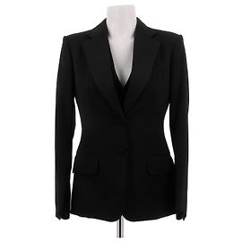 Yves Saint Laurent Edition Soir three piece wool suit black Black