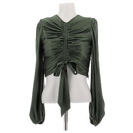 Zimmermann Top de seda verde Verde