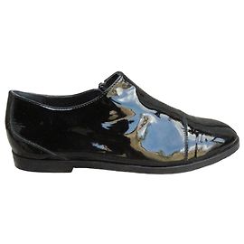 Autre Marque Virreina 1958 Black Patent Leather Lace-up Derbies Black