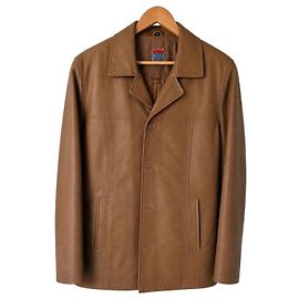 Autre Marque Route 66 Lederjacke Beige 90s Braun