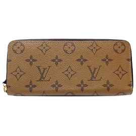 Louis Vuitton Brown Monogram Reverse Clemence Long Wallet Brown