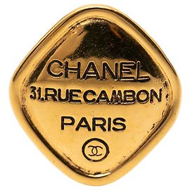 Chanel Gold Plated 31 Rue Cambon Diamantbrosche Golden