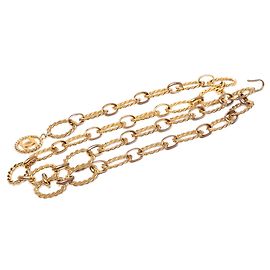 Chanel Gold Gold Plated CC Medallion Chain Link Belt Golden