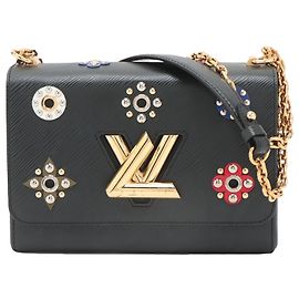 Louis Vuitton Noir Epi Fleurs Mécaniques Twist MM Noir