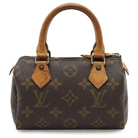 Pochette Mini Speedy Monogram Louis Vuitton Marron