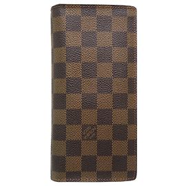 Cartera Larga Brazza Louis Vuitton Castaño