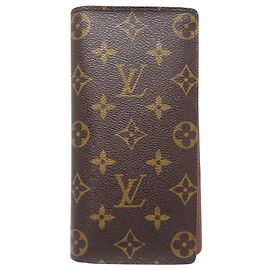 Cartera Larga Brazza Louis Vuitton Castaño