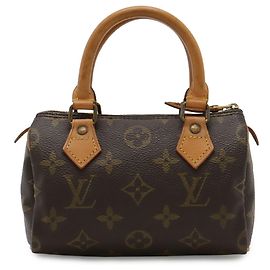 Pochette Mini Speedy Monogram Louis Vuitton Marron