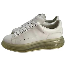 Alexander McQueen Oversized Leather Sneakers - White White