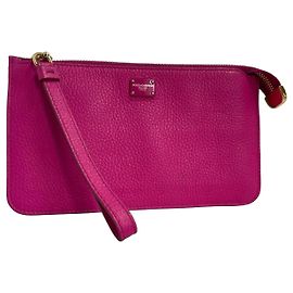 Clutch de couro rosa Dolce & Gabbana Rosa