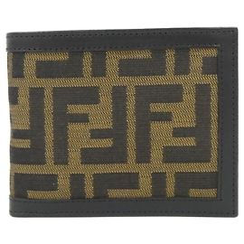 Portafoglio lungo bi-fold Fendi Marrone