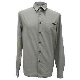 Prada Button Down Shirt in Grey Virgin Wool Grey