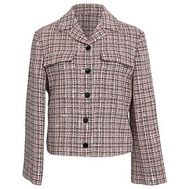 Giacca cropped in tweed Theory in cotone multicolore Multicolore