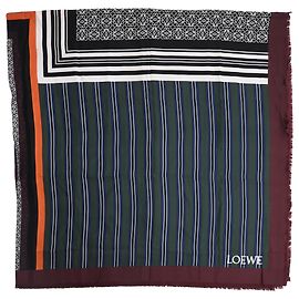 Sciarpa stampata Loewe in seta multicolore Multicolore