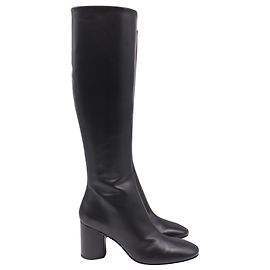 Aeyde Ariana Knee Boots in Black Leather Black