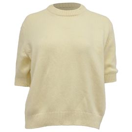 Khaite Davin Pullover aus gelbem Kaschmir Gelb Kamel