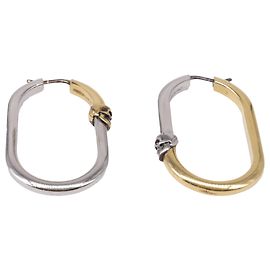 Brincos de argola com crânio em metal multicolorido Alexander McQueen Multicor