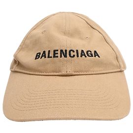 Gorra de béisbol de algodón beige con logo bordado de Balenciaga Otro