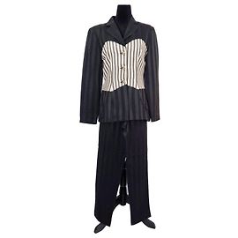 Chantal Thomass Tailleur Pantalon Rayé Noir