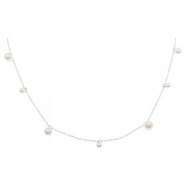 Colar Mikimoto em ouro Au750 com pérolas Akoya Prata