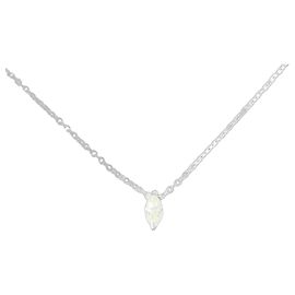 Autre Marque Collar de diamante en oro blanco Au750 Plata