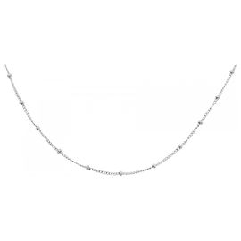 Autre Marque 750er Weißgold-Halskette Silber