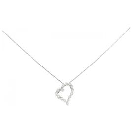 Autre Marque Platin-Diamant-Halskette Silber