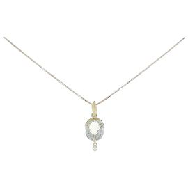 Autre Marque Colar de diamantes e quartzo Au750 Dourado