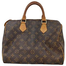 Louis Vuitton Speedy Handbag Monogram Canvas 30 Brown