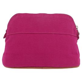 Hermès Pochette de Voyage Bolide en Toile MM Hermes Rose