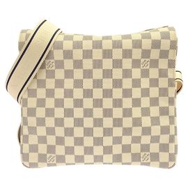 Louis Vuitton Damier Azur Naviglio Shoulder Bag Blue