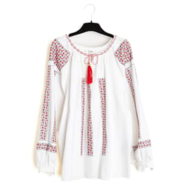 Céline Top Romy Blanco Bordado Blanco