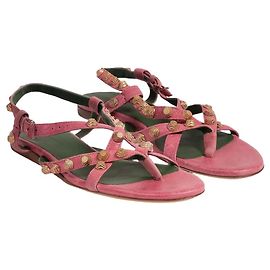Sandálias Balenciaga Arena em couro Rosa