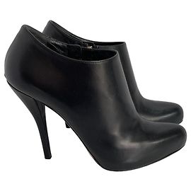 Christian Dior Leder High Heels Schwarz Schwarz