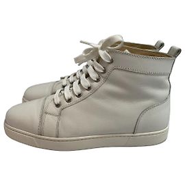 Christian Louboutin Leder Sneaker Weiß Weiß