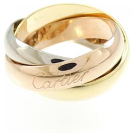 Großer Trinity-Ring von Cartier Pink Weiß Gelb