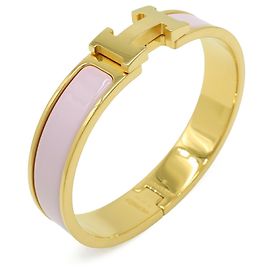 Bracelet Bangle Enamel Clic H PM d'Hermès Rose