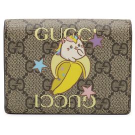 Gucci GG Supreme Compact Bi-fold Wallet Multiple colors Beige Yellow