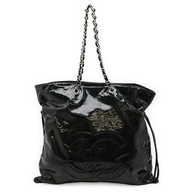 CHANEL Coco Mark Bonbon Tote Bag Schwarz