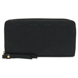 Louis Vuitton Monogram Empreinte Zippy Long Wallet Black