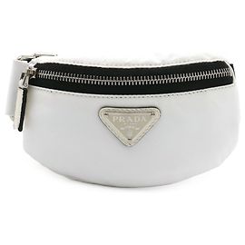 Prada Triangle Wristband Pouch in White White