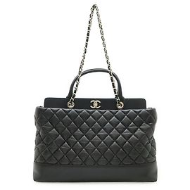Bolsa Tote Portobello Matelassé com Marca Coco da CHANEL Preto