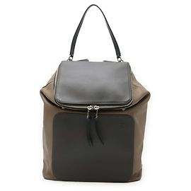 Loewe Goya Calfskin Leather Backpack Brown Black